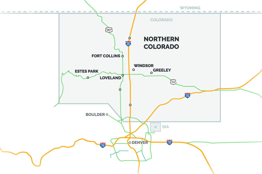 map of Northern Colorado